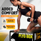 Yes4All 3-In-1 Soft Plyo Box Wooden Core - Safe For Shins - Non-Slip Multi-Use Plyometric Box For Jumping, Conditioning, And Str