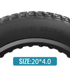 2-Pack 20X4.0 Fat Bike Tires: Hycline 20X4 Inch Folding Replacement Puncture Resistant Ebike Fat Tires, All-Terrain High-Density