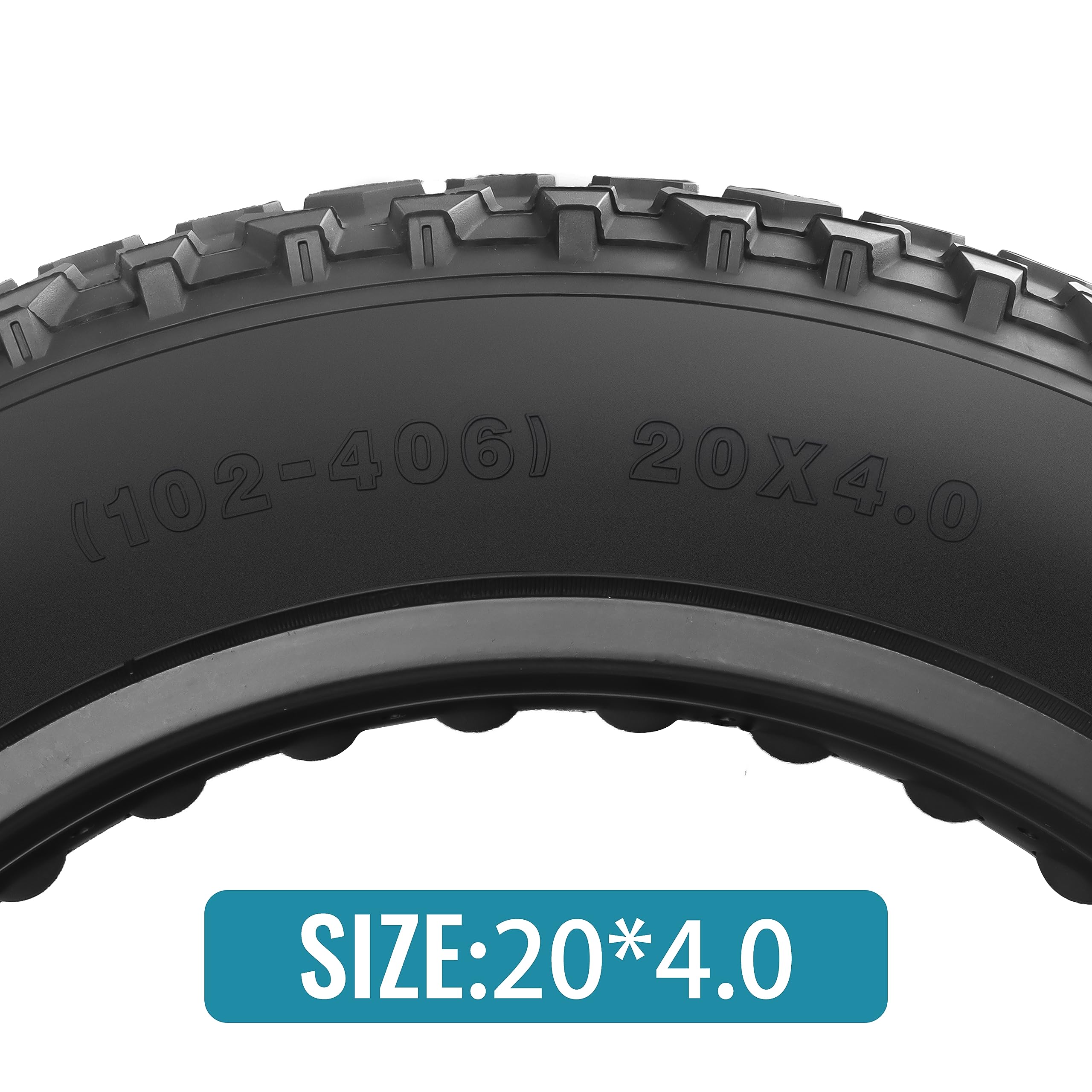 2-Pack 20X4.0 Fat Bike Tires: Hycline 20X4 Inch Folding Replacement Puncture Resistant Ebike Fat Tires, All-Terrain High-Density