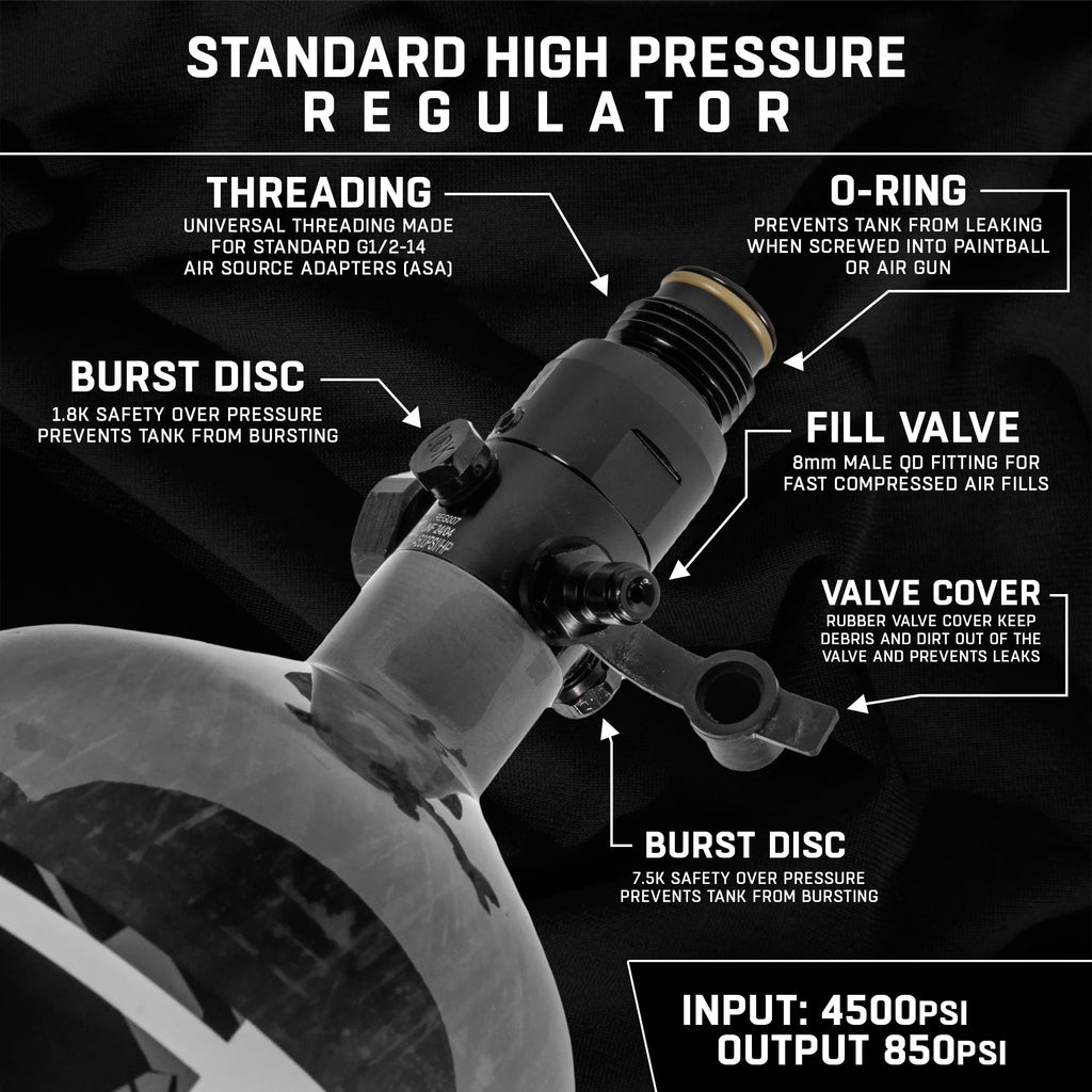 Hk Army 68/4500 Aerolite Hpa Compressed Air Tank System - Clear