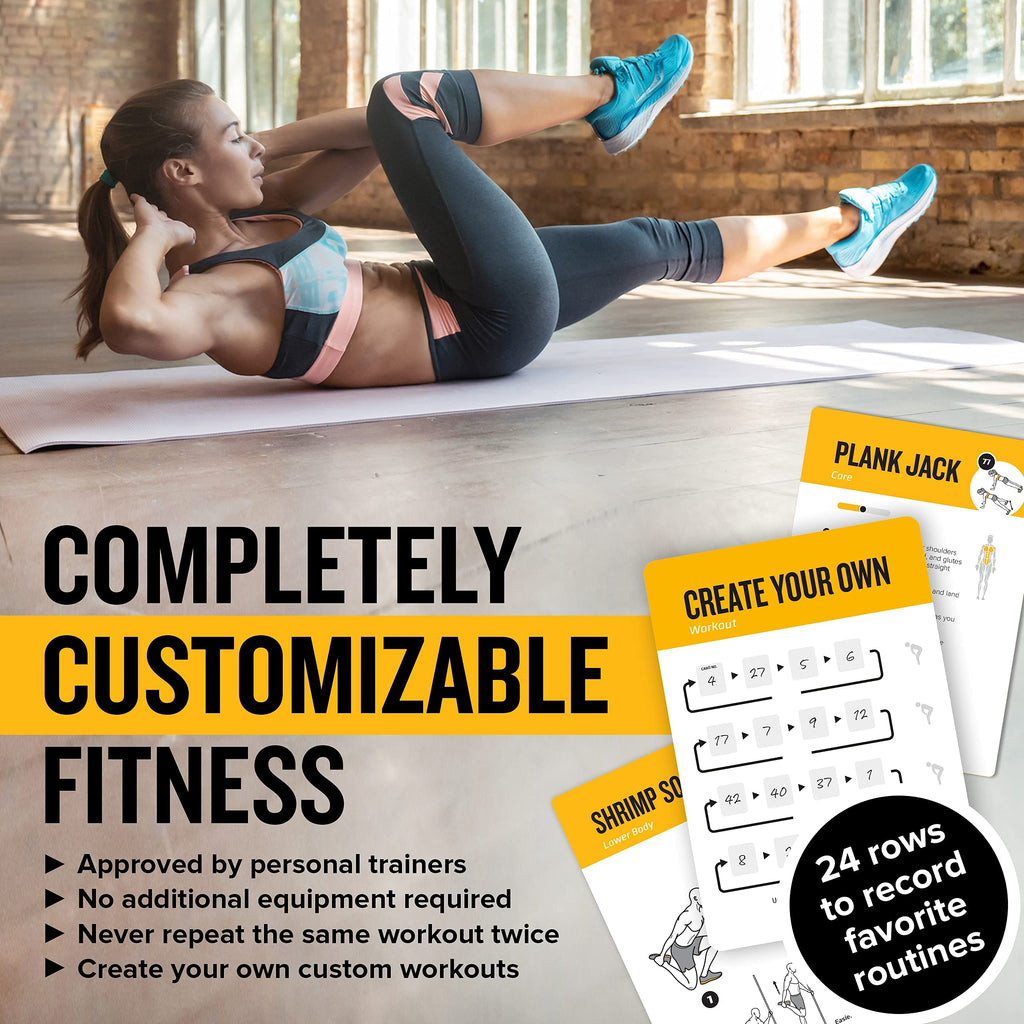 Newme Fitness  Bodyweight Workout Cards, Instructional Fitness Deck For Women & Men, Beginner Fitness Guide To Training Exercise