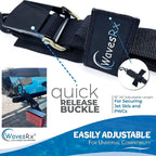 Wavesrx Jet Ski & Pwc Trailer Transom Straps (2Pk)  24'' Marine Tie Downs Adjustable Safety Straps  Outperforms Ratcheting And R