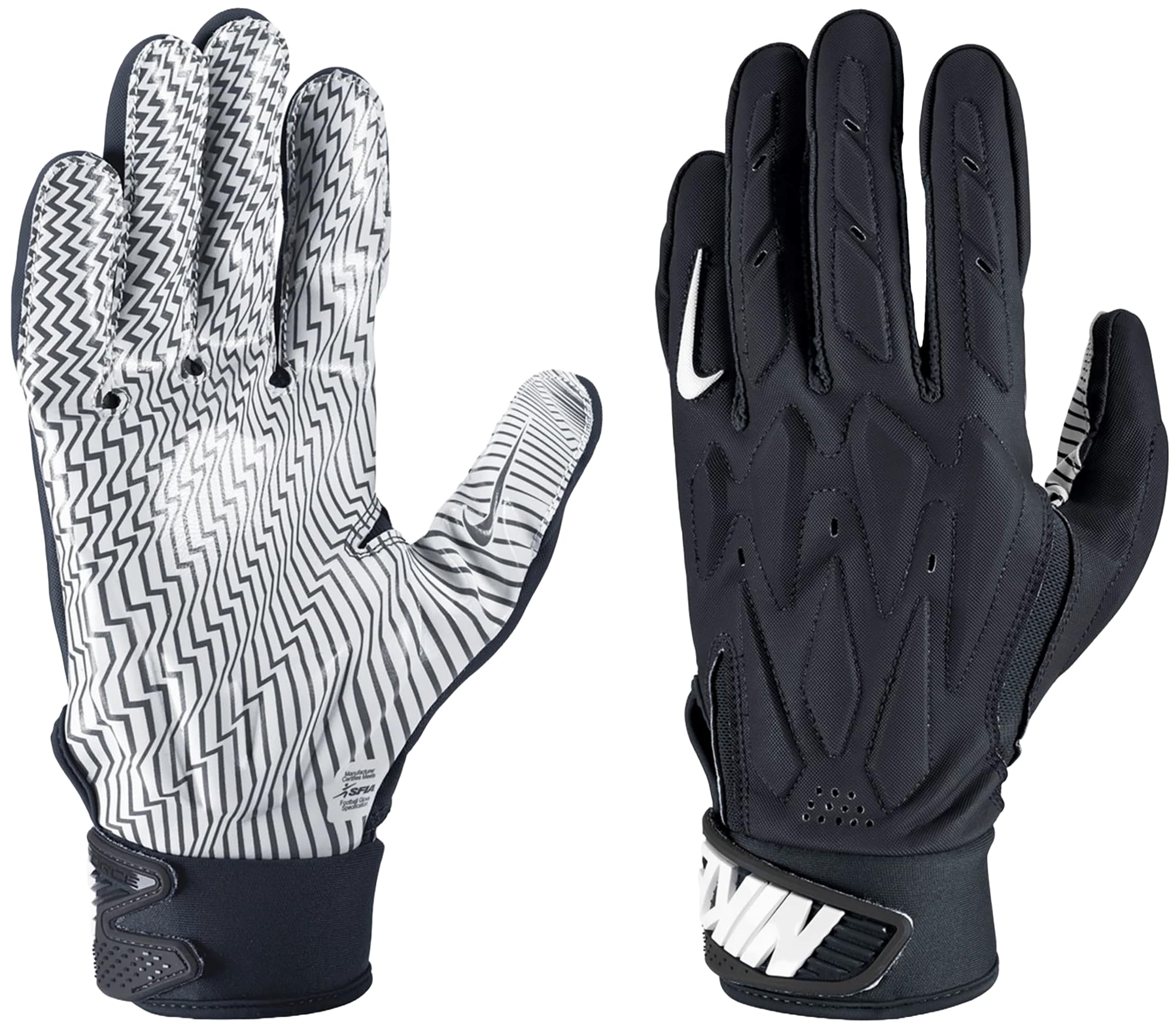 Nike D-Tack 7.0 Lineman Football Gloves Navy | Navy | White, Medium