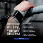 Picsil Condor Grips, No Hole Leather Hand Grips, Increased Protection And Comfort, Hand Grips For Gymnastic, Cross Training, Pul