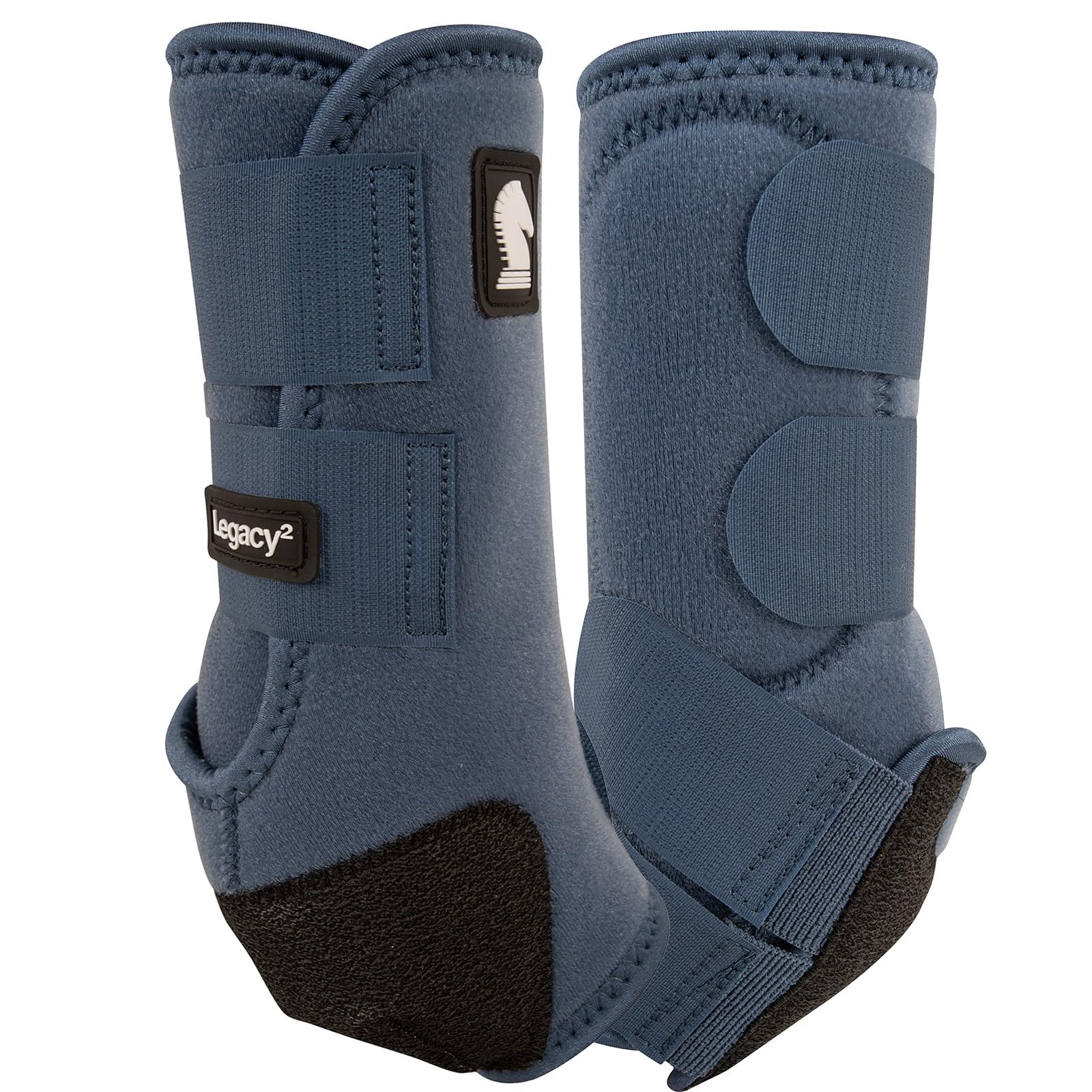 Classic Equine Legacy2 Support Boots, Front (Dark Denim, Small)
