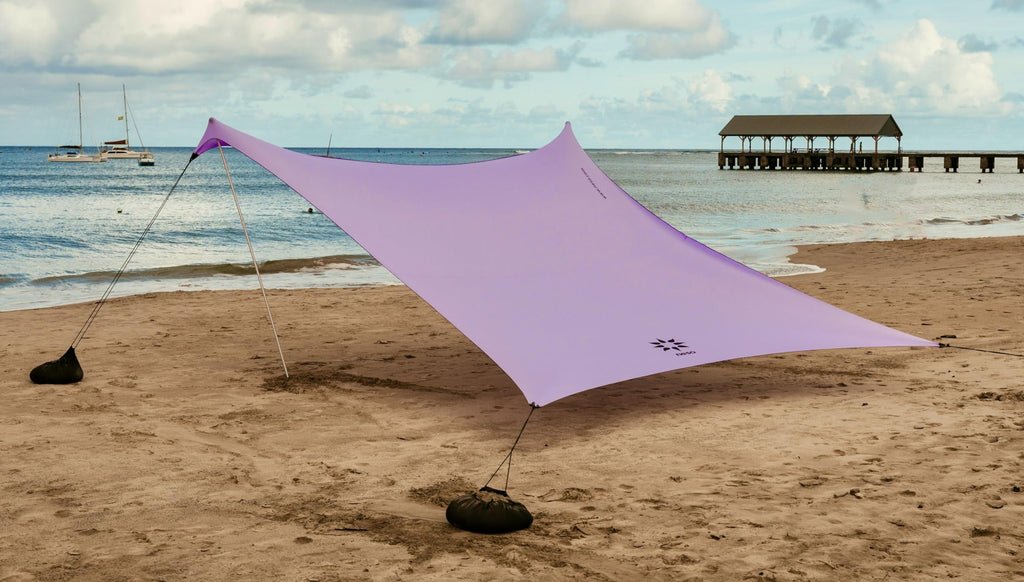 Neso Tents Grande Beach Tent, 7Ft Tall, 9 X 9Ft, Reinforced Corners And Cooler Pocket (Lavender)