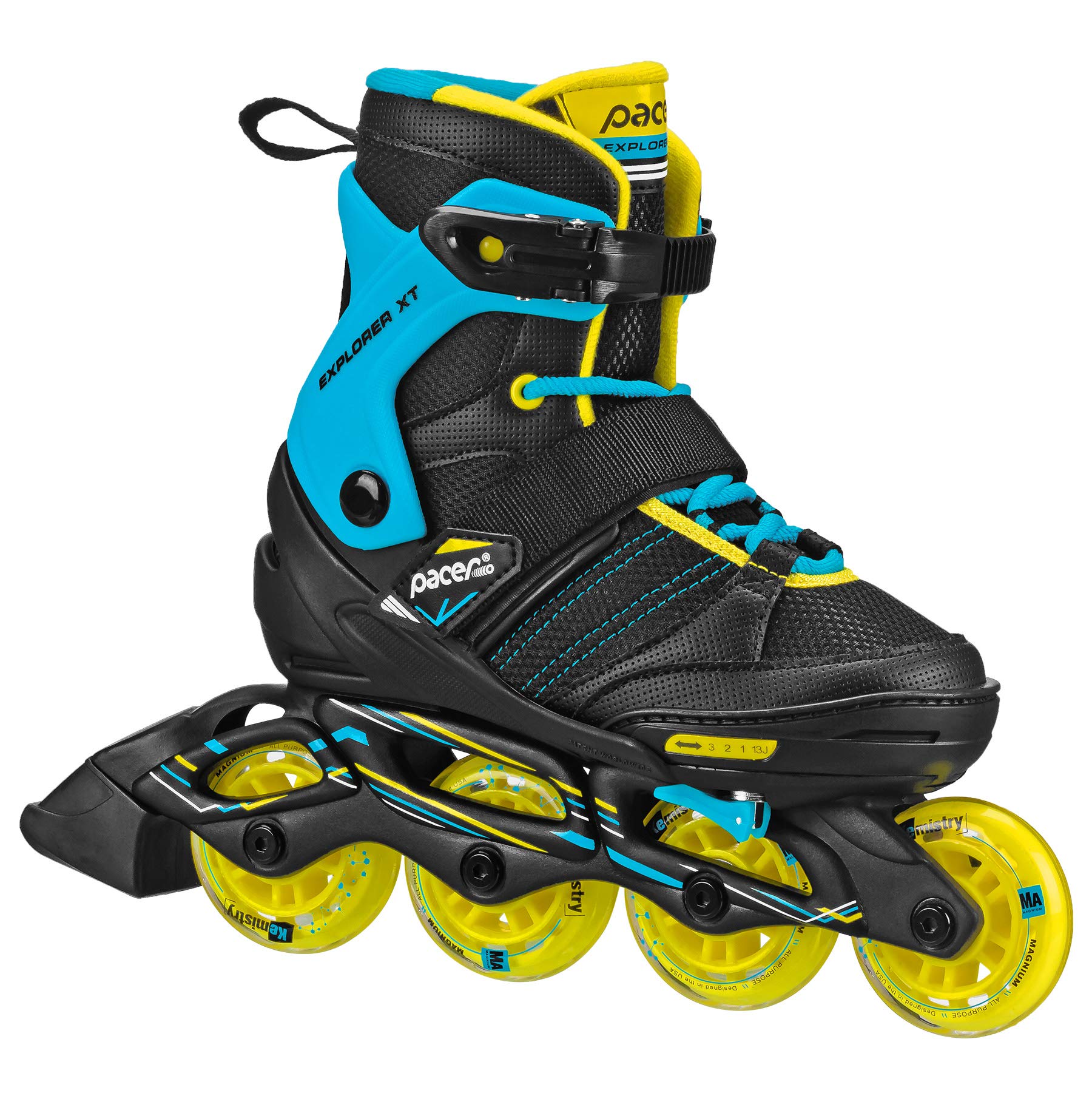 Pacer Explorer Children'S Youth Inline Adjustable Skates (Boy Small)