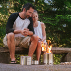 Solo Stove Campfire 2 Pot Set Combo - 4+ Person Wood Burning Camping Stove  Outdoor Kitchen Kit For Backpacking Camping Survival