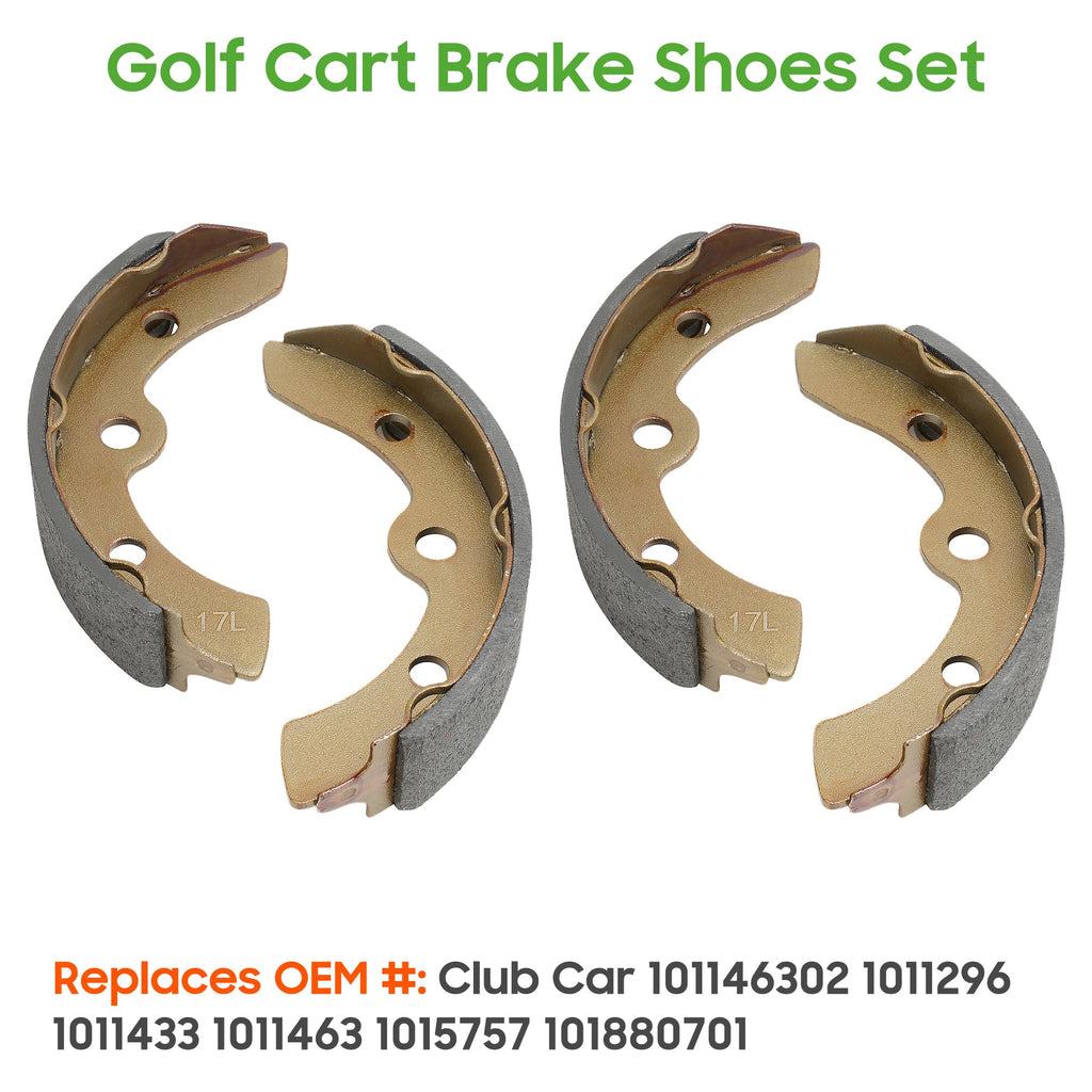 10L0L Set Of 4 Golf Cart Brake Shoes For Club Car Ds G&E 1981-1994 1011463