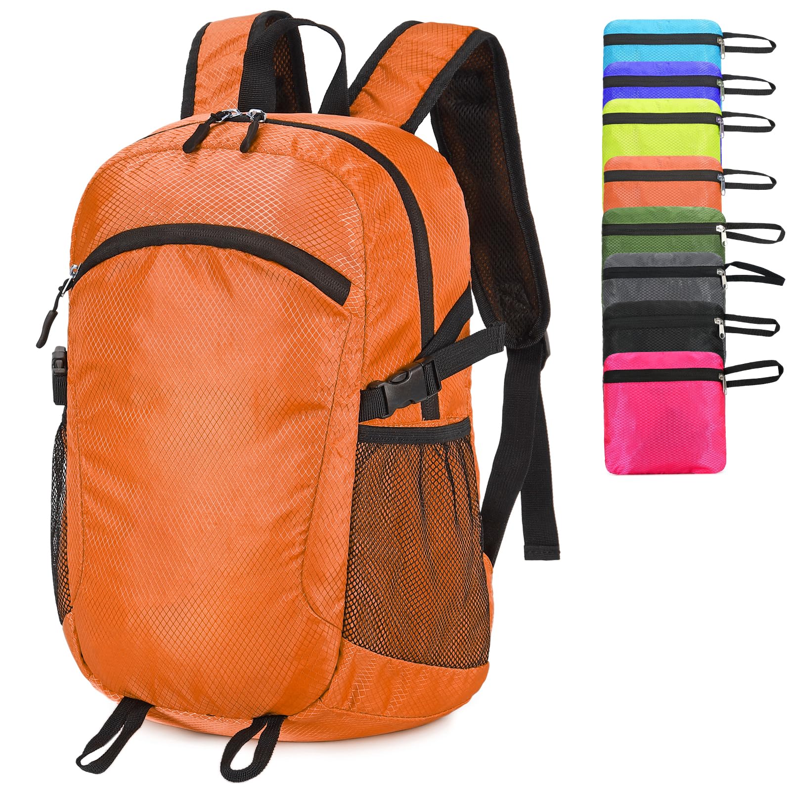 SFIUYDS Small Hiking Backpack 15L Travel Lightweight Hiking Packable Daypack Water-Resistant Foldable Backpacks for Women Men Ca