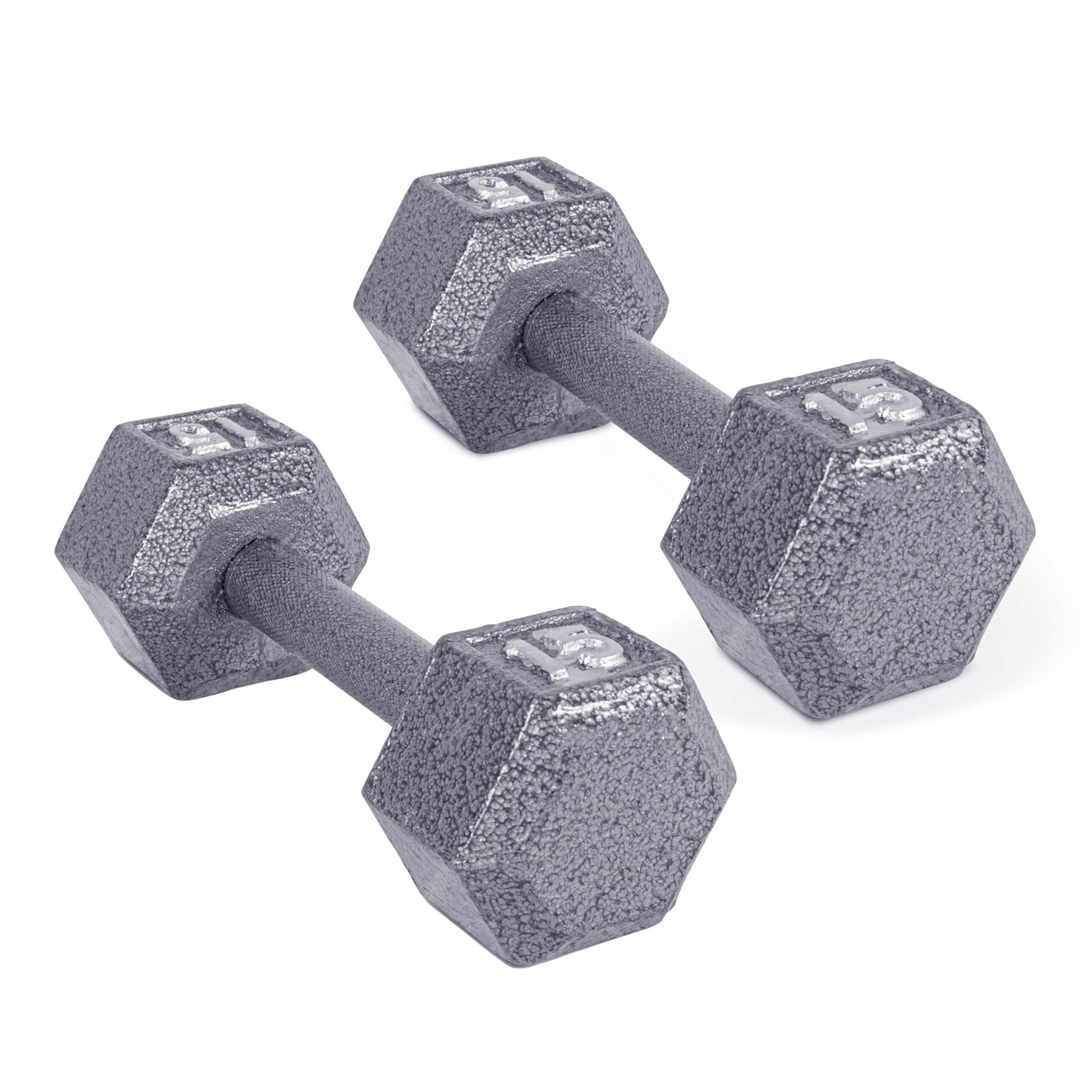 Cap Barbell Cast Iron Hex Dumbbell, Pair, 15 Lb