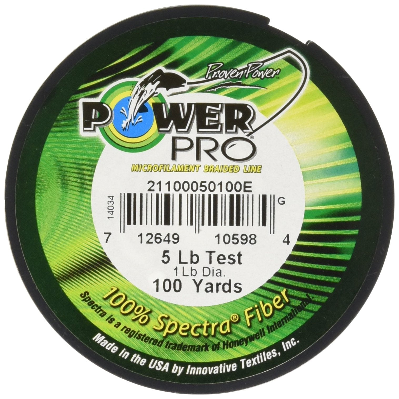 Powerpro 5-100-G Spectra, Moss Green, One Size