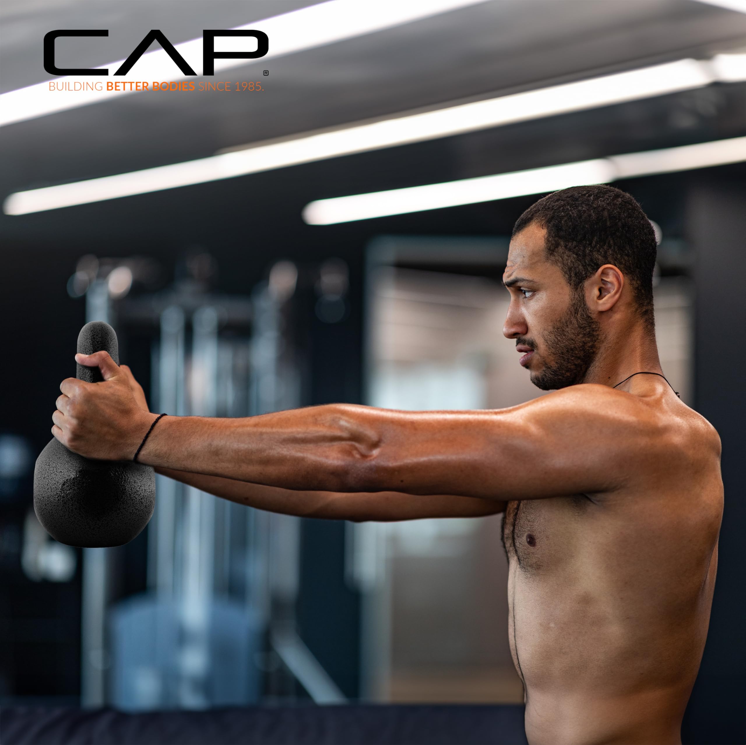 Cap Barbell Black Cast Iron Kettlebell | 50 Pounds