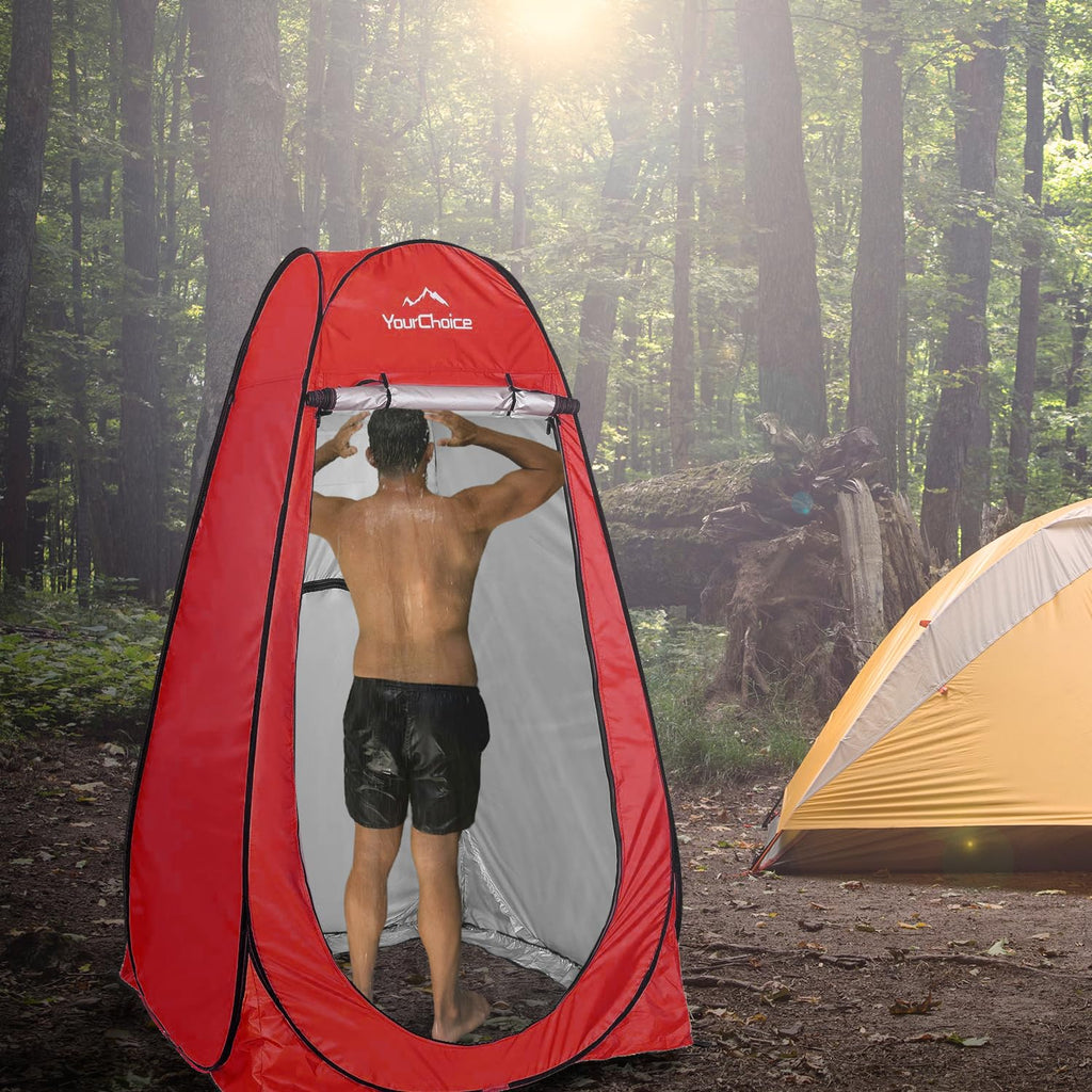 Your Choice Pop Up Privacy Shower Tent - Portable Changing Tent For Camping, Beach & Hiking - 6.2Ft Lightweight With Carry Bag,