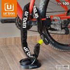 Urban Xk170 Bicycle Chain Lock, Steel Links A031In, 56Ft Long, Textile Cover, Lid, Anti-Theft Security Chain Padlock, Containers