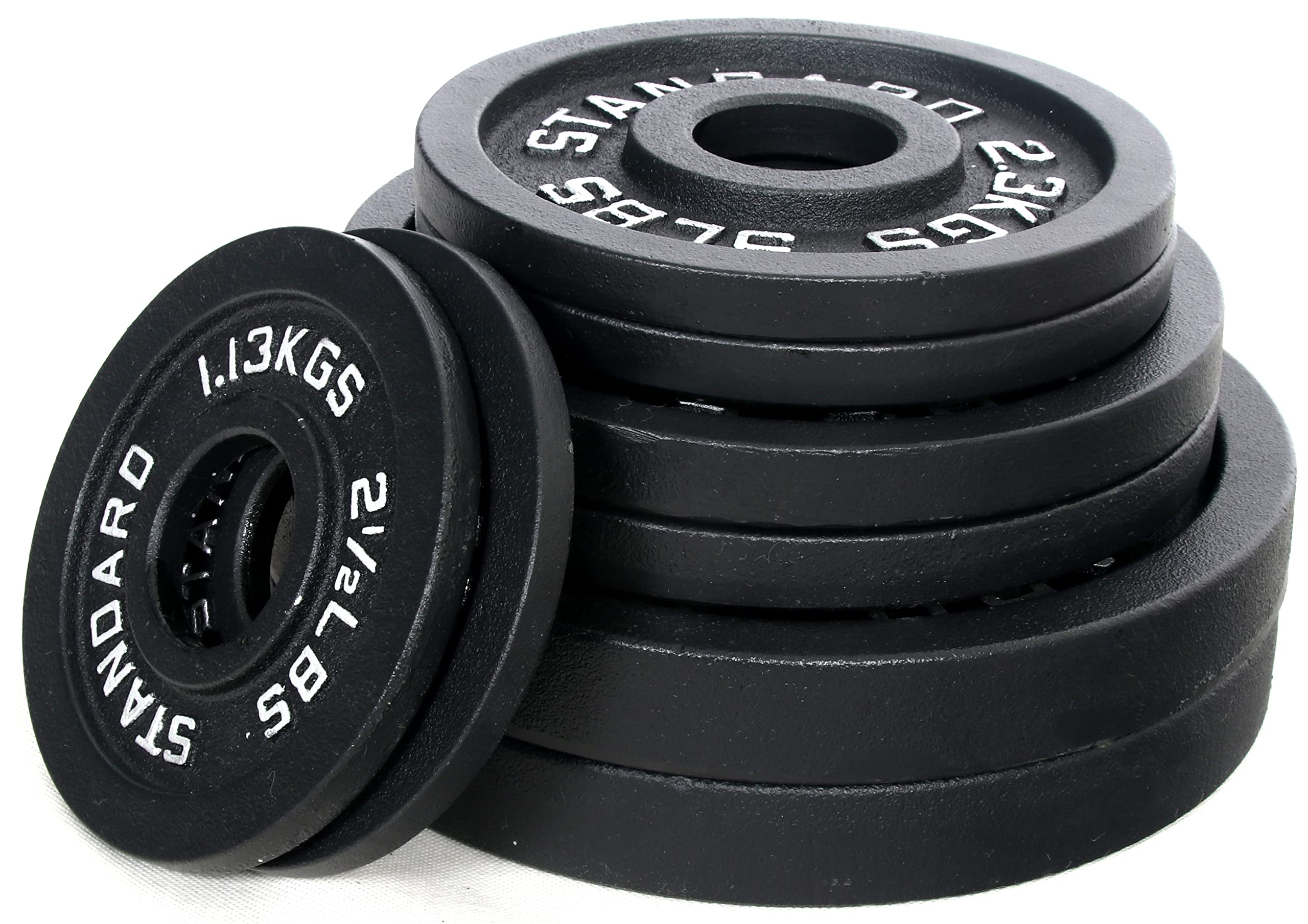 Balancefrom Cast Iron Plate Weight Plate For Strength Training And Weightlifting, 1-Inch Or 2-Inch, Standard Or Olympic 2Instd-8
