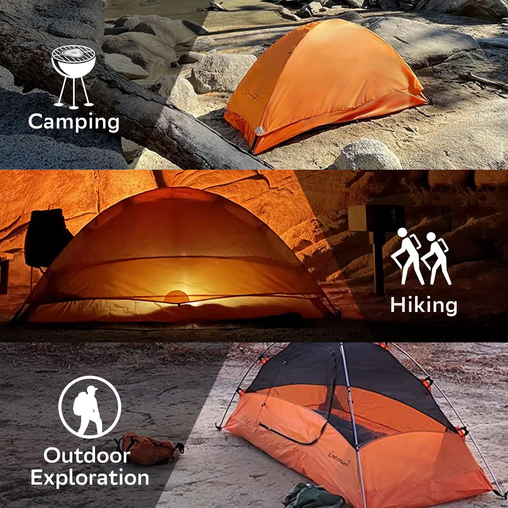 Clostnature Crux Lightweight Tent For Backpacking - 4 Person Ultralight Backpacking Tent, Waterproof Easy Setup Camping Tent, Hi