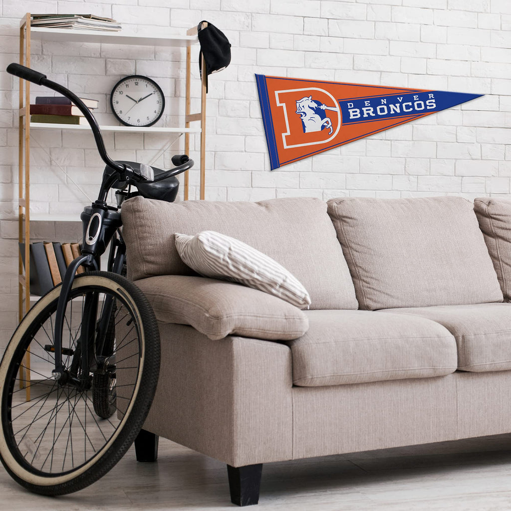 Rico Industries Nfl Football Denver Broncos Retro 12'' X 30'' Felt Wall D  Cor Pennant - Great For Home/Bed Room/Man Cave D  Cor
