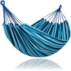 Suncreat Hammocks Outdoor Camping Double Hammock, Extra Large 2 Person Hammock For Camping, Blue Stripes