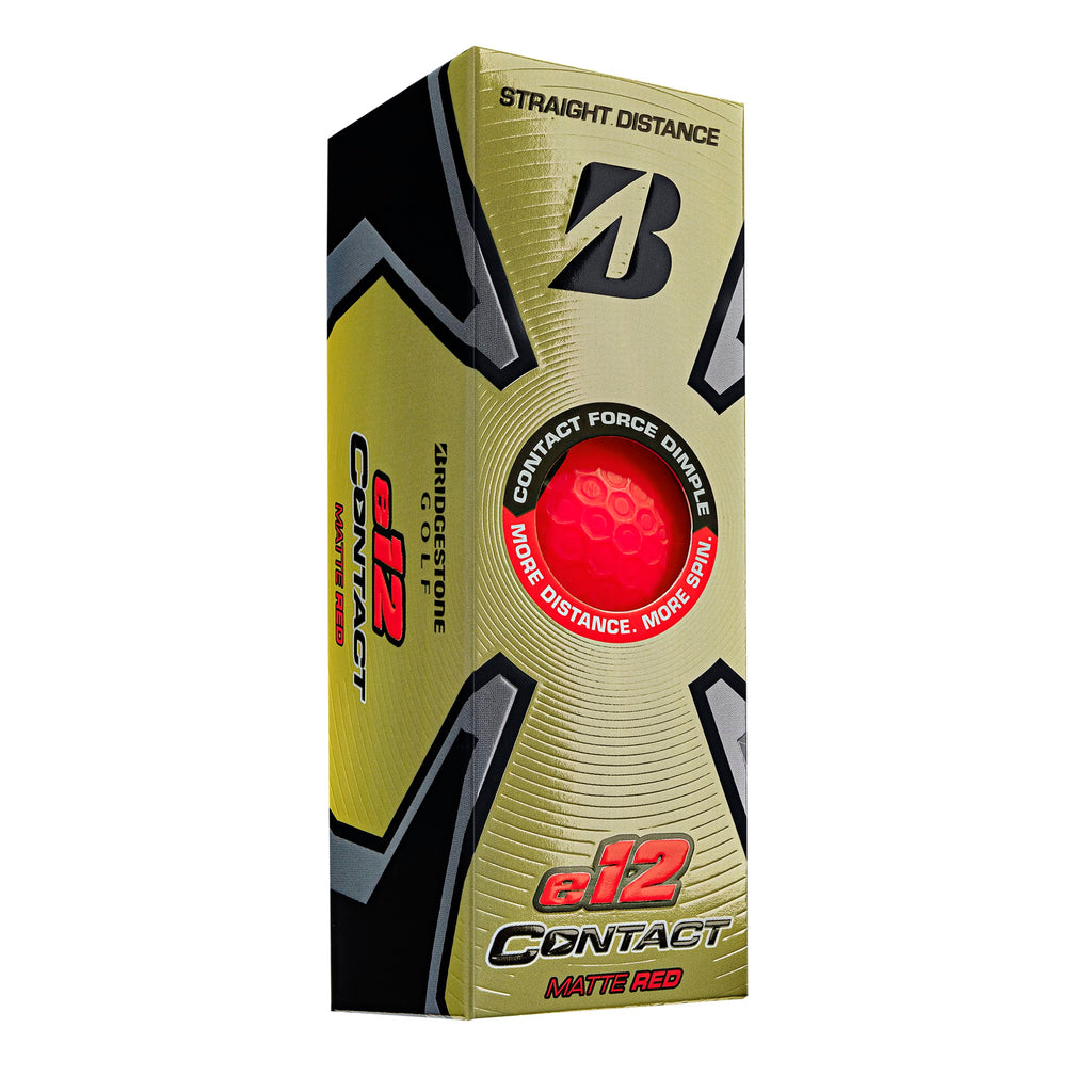Bridgestone Golf E12 2023 Contact Golf Balls, Red