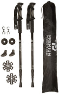 Trekking Poles - Collapsible Anti Shock Light Weight Aluminum For Hiking/Walking -Free Carry Bag With 4 Different Trekking Pole 