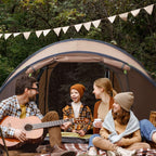 Hui Lingyang 4 Person Easy Pop Up Tent, 9.5X6.6X52'', Waterproof Automatic Setup, 2 Doors-Instant Family Tents For Hiking, Campi