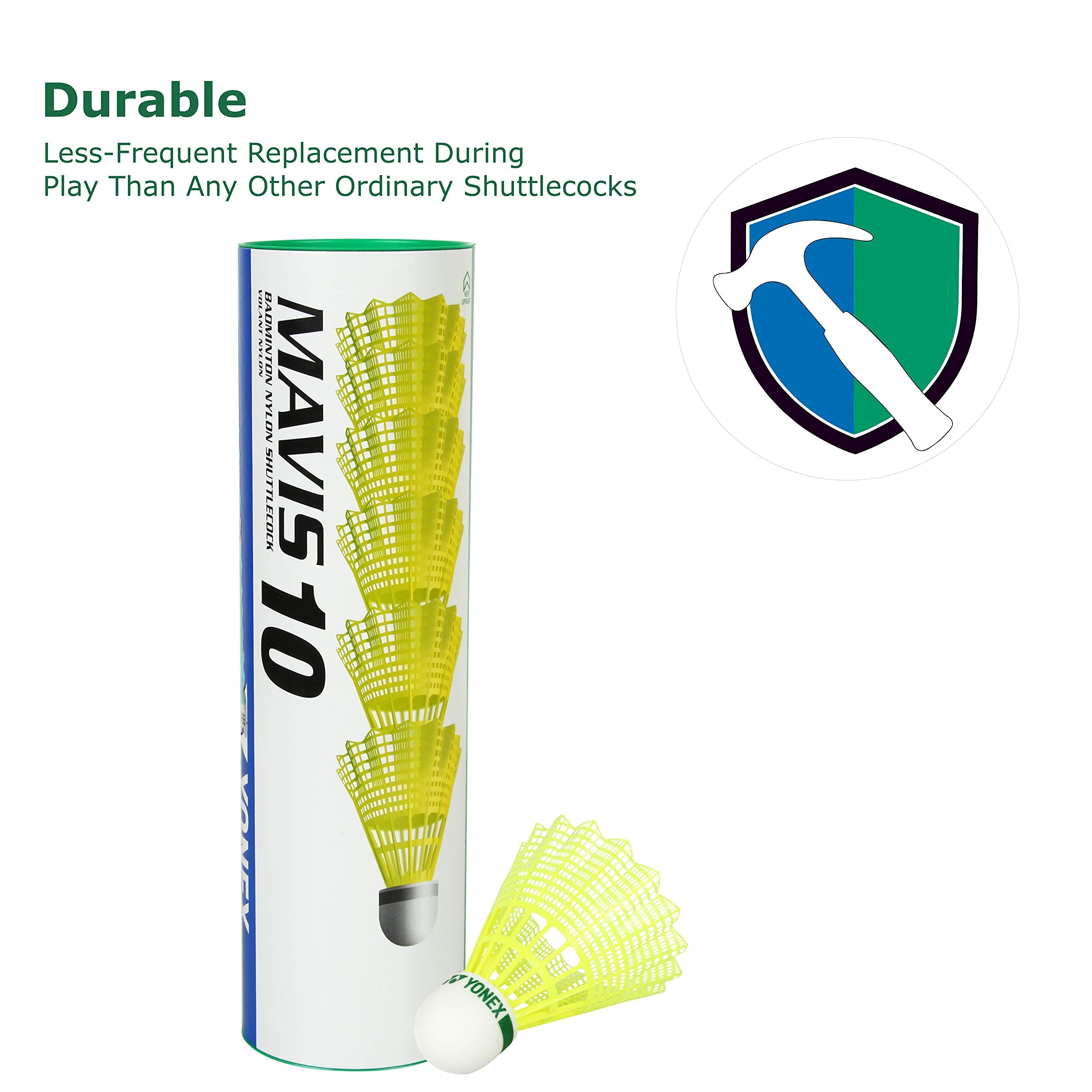 Yonex Mavis 10 Nylon Shuttlecock (Green)