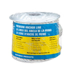 Seachoice Boat Anchor Line Rope, 3-Strand Twisted, Nylon, White/Blue, 3/8 In. X 50 Ft.