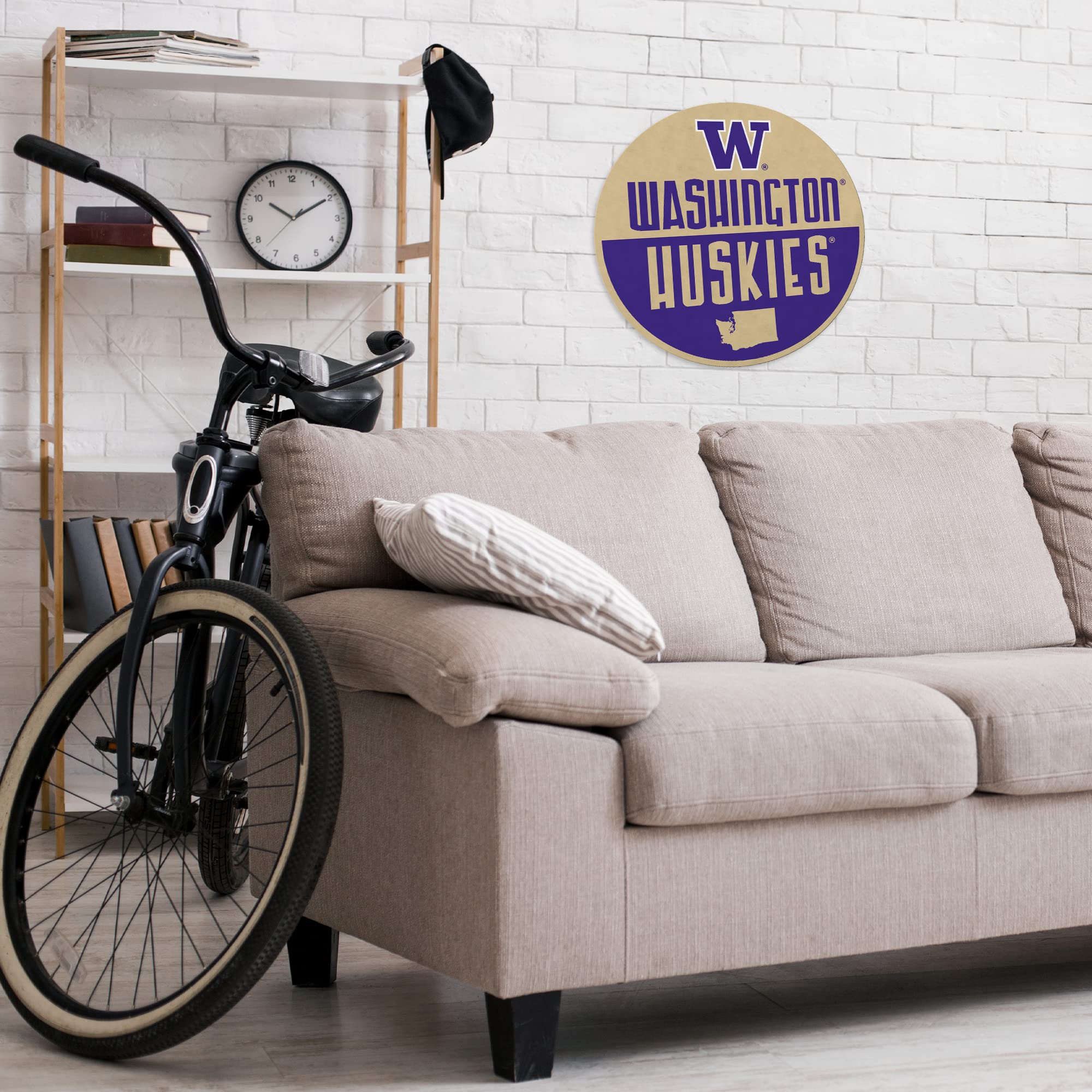 Rico Industries Ncaa Washington Huskies Classic Shape Cut Pennant - Home And Living Room D  Cor - Soft Felt Ez To Hang
