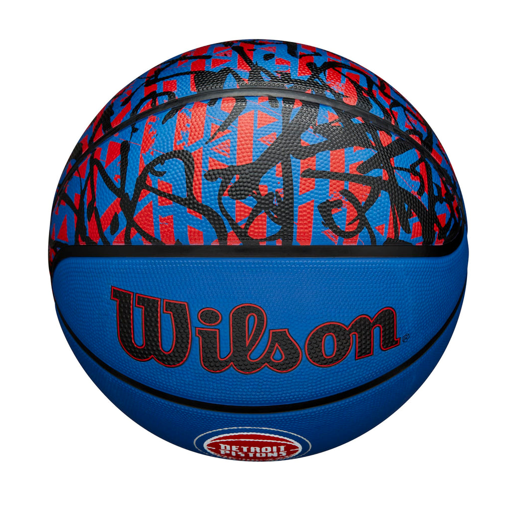Wilson Nba Team Graffiti Basketball - Detroit Pistons, Size 7-29.5''