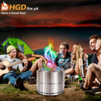 Hgd (50 Pack) Fire Color Changing Packets For Fire Pit, Indoor/Outdoor Fireplace, Campfires, Bonfires - Mystical Rainbow Magic F