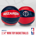 Franklin Sports Nba Washington Wizards Toy Basketballs - 2 Pack Of Kids Soft Mini Basketballs For Over The Door + Indoor Hoops -