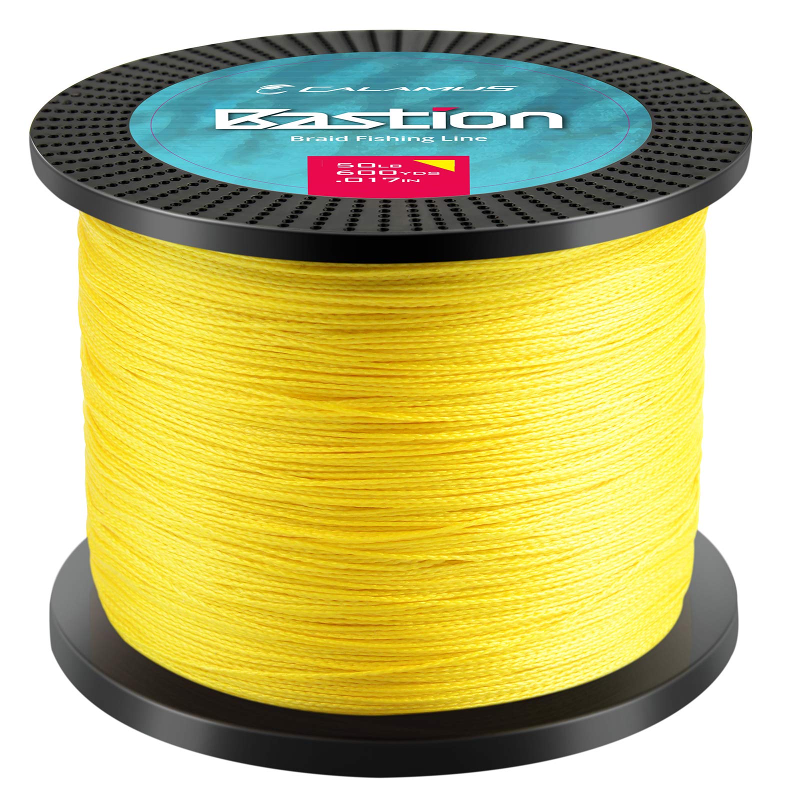Calamus Bastion Braided Fishing Line, Yellow, 300 Yds, 8 Lb (4 Strands)