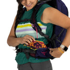 Osprey Tempest 11L Womens Lightweight Hiking Backpack - Small Daypack for Travel & Camping, Deep Fig/Hotspot Pink