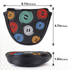 Golf Mallet Putter Head Covers, Strong Protective Mallet Putter Headcover Magnetic For Odyssey Scotty Cameron Taylormade Black