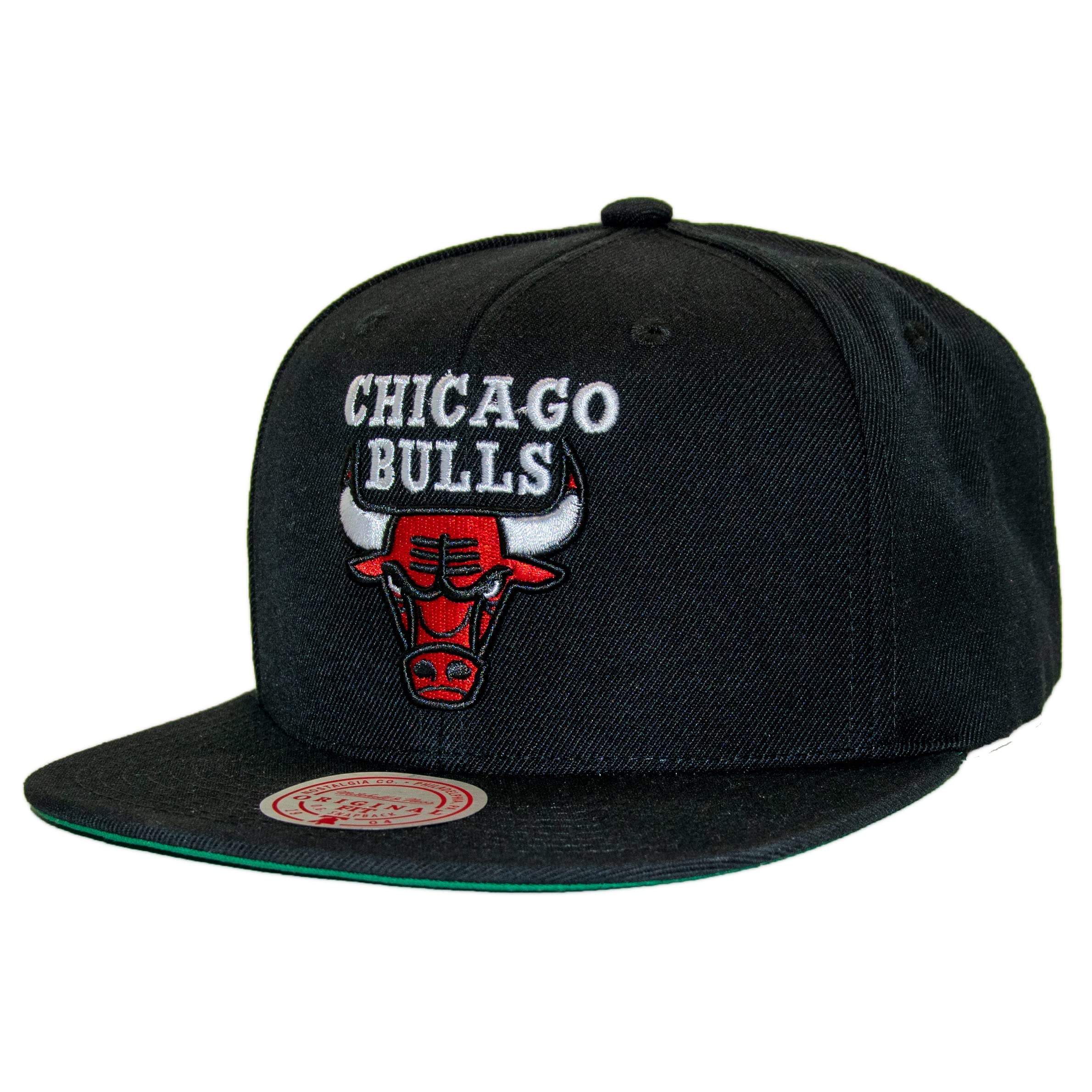 Mitchell & Ness Chicago Bulls Nba Top Spot Snapback Hat Adjustable Cap - Black1998 Nba Finals Side Patchhardwood Classics