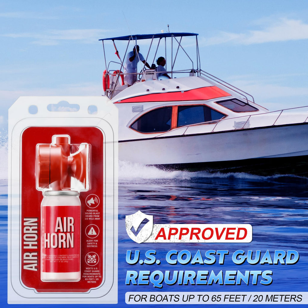 Saillong 4 Pack 1.4oz Boat Air Horn for Safety, Loud Marine Air Horns Can, Mini Small Blow Fog Bear Horn, Emergency Use for Spor