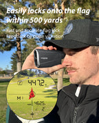 Gogogo Sport Vpro Golf Hunting Range Finder 2500 Yards Laser Rangefinder Zeroin Disc Golfing With Slope Magnet (Black)