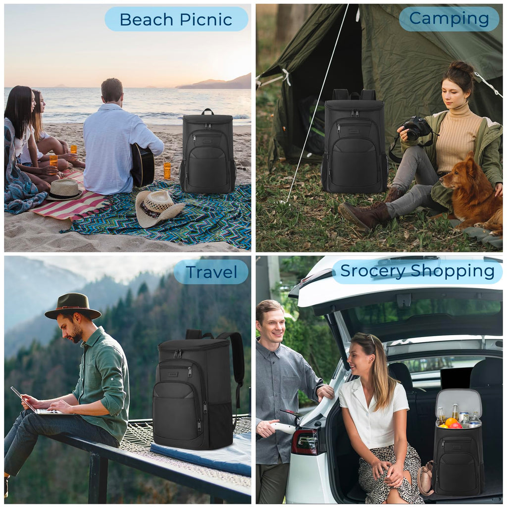 Cooler Backpack, Insulated Backpack Cooler Leakproof Waterproof Large Capacity Cooler Bag For Men Women Picnic Beach Camping