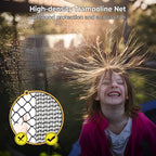 Lyromix 15FT Outdoor Trampolines for Kids and Adults, Pumpkin Trampolin with Curved Poles, Recreational Trampolin with Basketbal