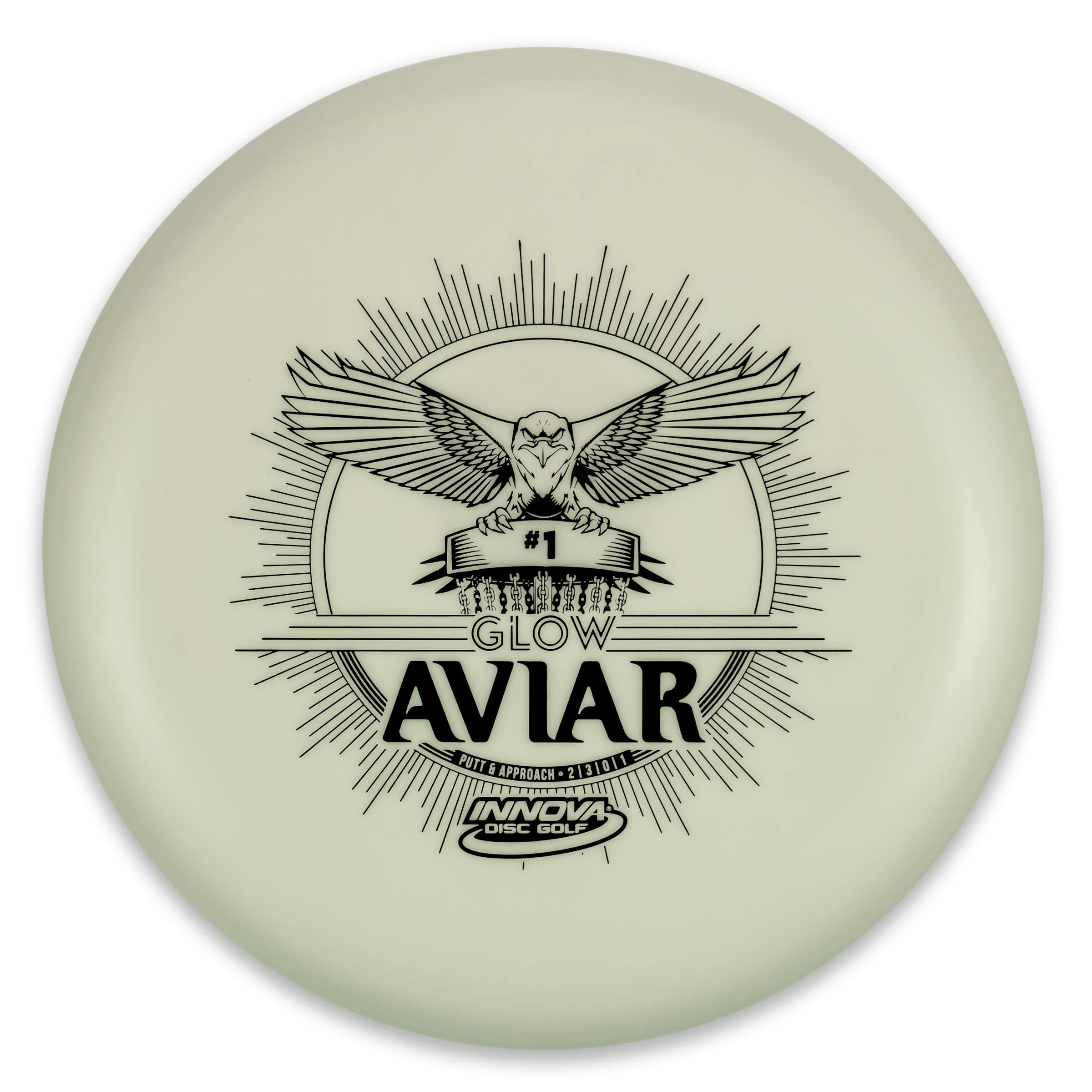 Innova Disc Golf Glow Dx Aviar Putter Golf Disc, 170-172Gm (Colors May Vary)