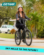 Gotrax 26 Electric Bike, Max Range 30Miles(Pedal-assist1) & 15.5/20Mph Power by 250/350W, 3 Riding Modes & Adjustable Seat, 7-Sp
