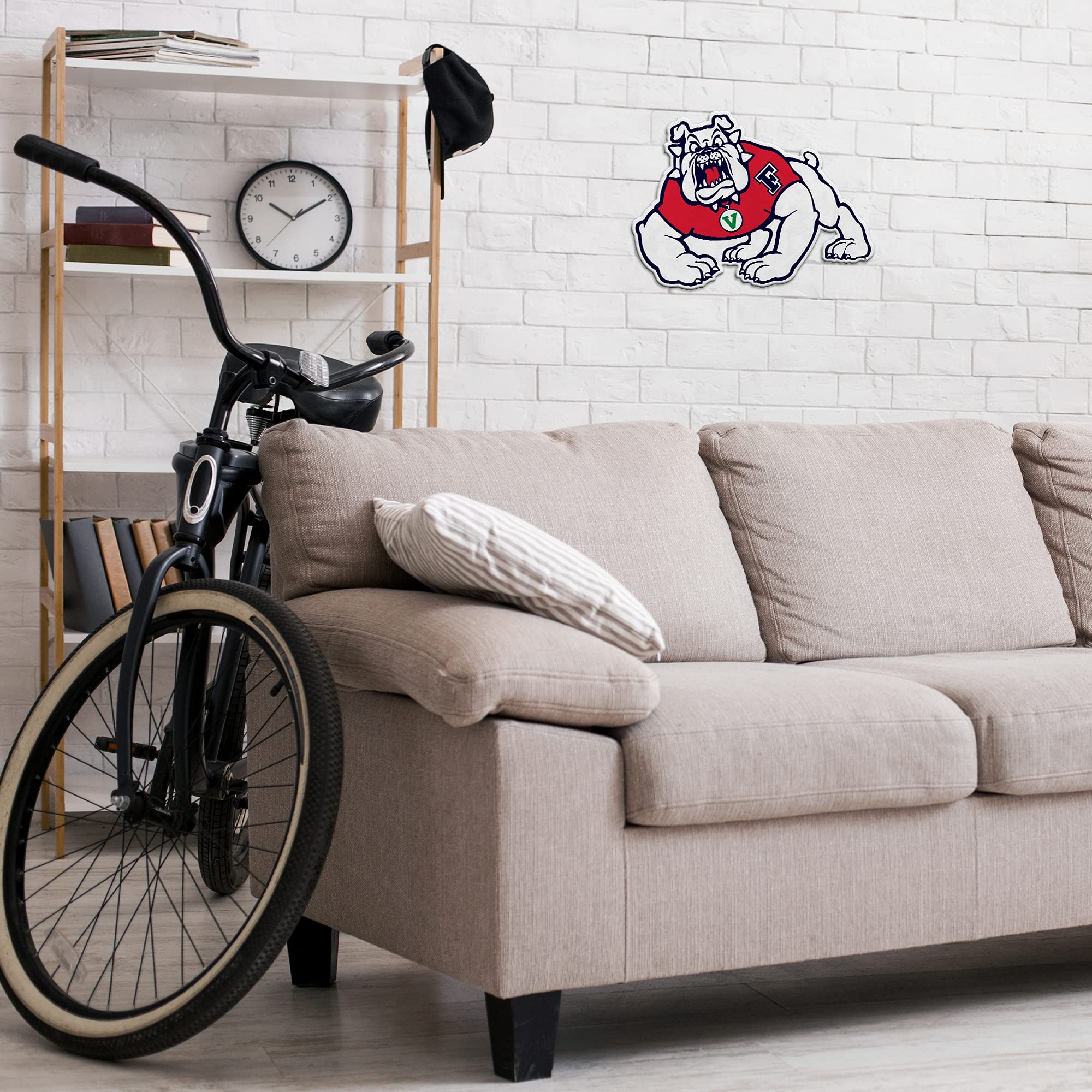 Rico Industries Ncaa Fresno State Bulldogs Mascot Shape Cut Pennant - Home And Living Room D  Cor - Soft Felt Ez To Hang