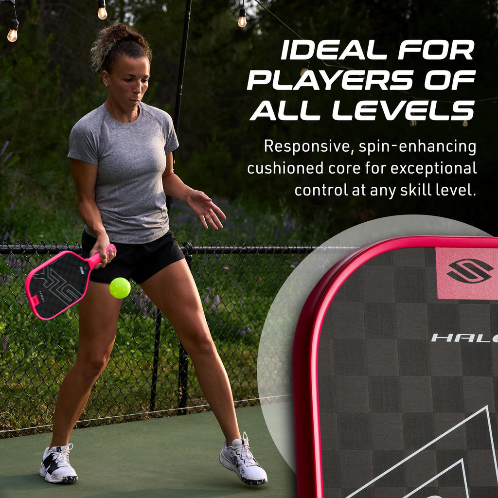 Selkirk Sport Slk Halo Control Xl Pickleball Paddle | Raw Carbon Fiber Pickleball Paddle With A Rev-Core Power Polymer Core | De