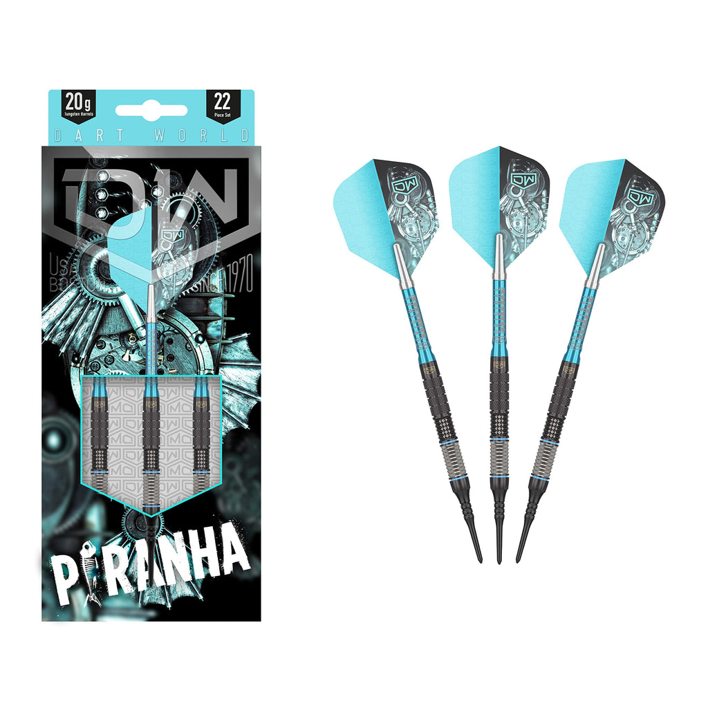 Dw Piranha 20G 90% Soft 11 Tip Darts, Precision Balanced, Accurate, And Durable - Perfect For Professional And Recreational Play