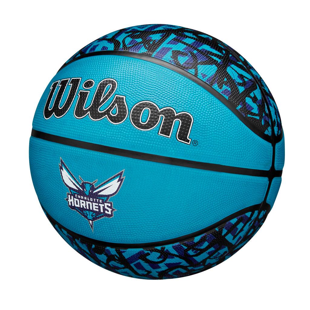 Wilson Nba Team Graffiti Basketball - Charlotte Hornets, Size 7-29.5''