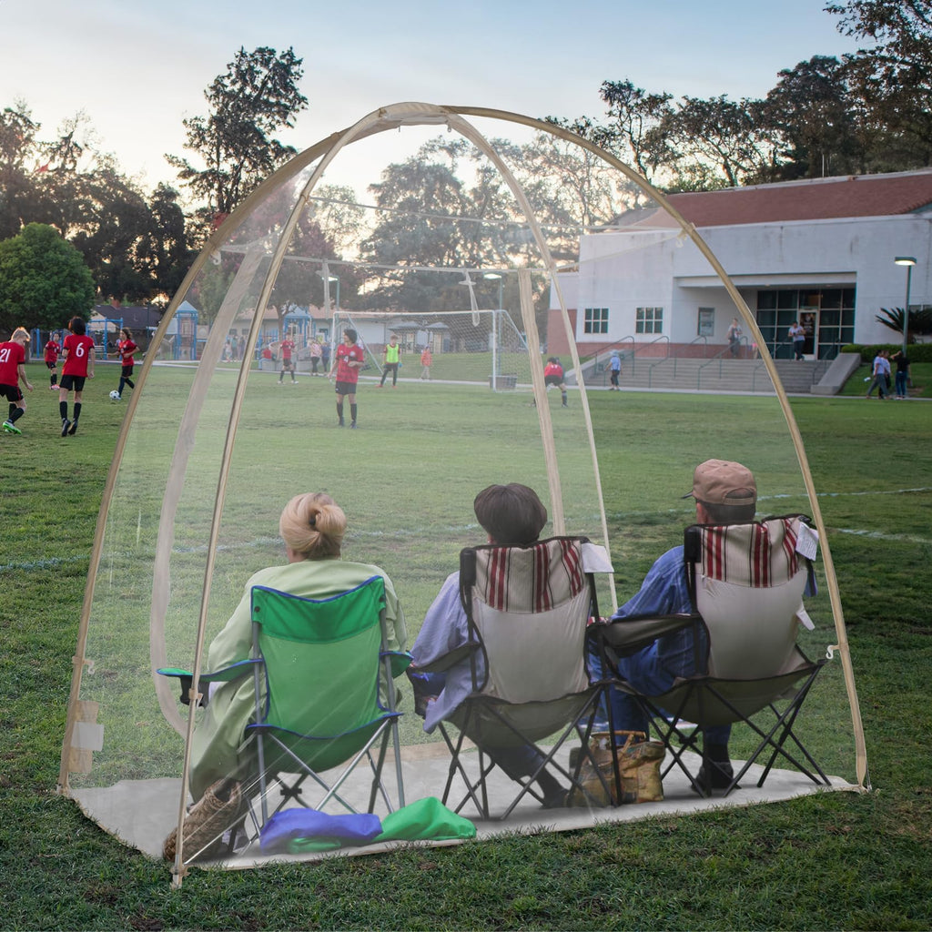 Eighteentek Clear Sports Tent 540 View Transparent Pvc House Room Greenhouse Camping Tent Canopy Gazebos Weatherproof Pop-Up Ten