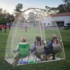 Eighteentek Clear Sports Tent 540 View Transparent Pvc House Room Greenhouse Camping Tent Canopy Gazebos Weatherproof Pop-Up Ten