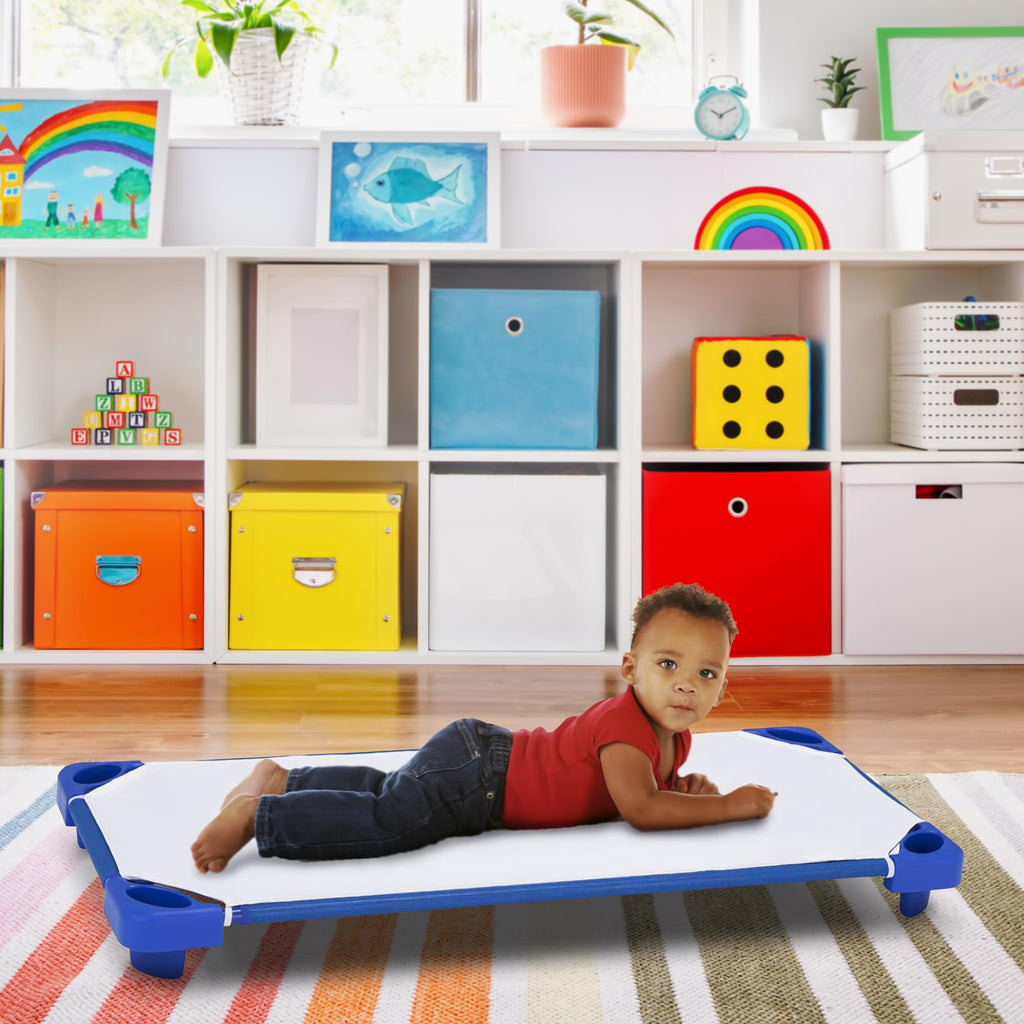 Sprogs Heavy Duty Childrens Standard 52''L Stackable Daycare Cots For Preschool Kids Sleeping, Resting, And Naptime, Spg-021-5,