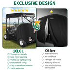 10L0L Golf Cart Enclosure Fit For 2 Passenger Ezgo Txt & Rxv, Waterproof Windproof Portable Transparent Golf Cart Cover Storage